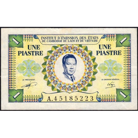 Indochine Française - Vietnam - Pick 104 - 1 piastre - Série A - 1953 - Etat : TTB