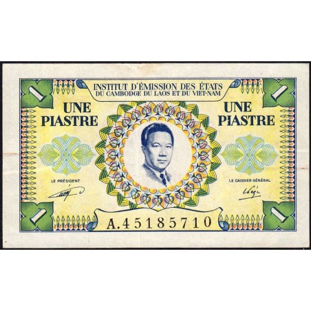 Indochine Française - Vietnam - Pick 104 - 1 piastre - Série A - 1953 - Etat : TTB