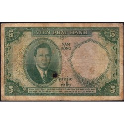 Indochine Française - Vietnam - Pick 106 - 5 piastres - Série T.1 - 1953 - Etat : B-