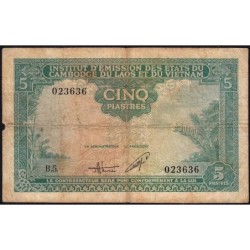 Indochine Française - Vietnam - Pick 106 - 5 piastres - Série B.5 - 1953 - Etat : B