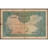 Indochine Française - Vietnam - Pick 106 - 5 piastres - Série B.5 - 1953 - Etat : B