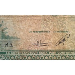 Indochine Française - Vietnam - Pick 106 - 5 piastres - Série M.5 - 1953 - Etat : B