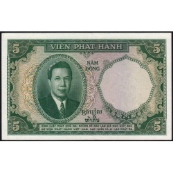 Indochine Française - Vietnam - Pick 106 - 5 piastres - Série Q.5 - 1953 - Etat : SUP+