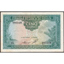 Indochine Française - Vietnam - Pick 106 - 5 piastres - Série W.6 - 1953 - Etat : TTB