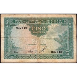 Indochine Française - Vietnam - Pick 106 - 5 piastres - Série P.7 - 1953 - Etat : TB-