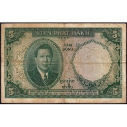 Indochine Française - Vietnam - Pick 106 - 5 piastres - Série P.7 - 1953 - Etat : TB-