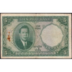 Indochine Française - Vietnam - Pick 106 - 5 piastres - Série E.9 - 1953 - Etat : TB-