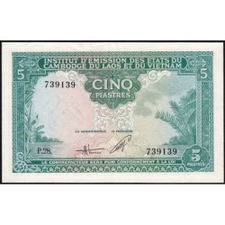 Indochine Française - Vietnam - Pick 106 - 5 piastres - Série P.28 - 1953 - Etat : TTB+