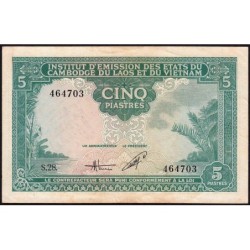 Indochine Française - Vietnam - Pick 106 - 5 piastres - Série S.28 - 1953 - Etat : TTB