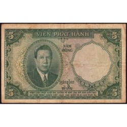 Indochine Française - Vietnam - Pick 106 - 5 piastres - Série K.31 - 1953 - Etat : TB-