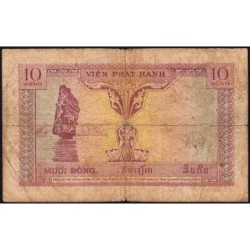Indochine Française - Vietnam - Pick 107 - 10 piastres - Série V4 - 1953 - Etat : B