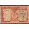 Indochine Française - Vietnam - Pick 107 - 10 piastres - Série V9 - 1953 - Etat : B+