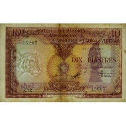 Indochine Française - Vietnam - Pick 107 - 10 piastres - Série C12 - 1953 - Etat : TTB