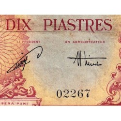 Indochine Française - Vietnam - Pick 107 - 10 piastres - Série U12 - 1953 - Etat : B+