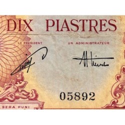 Indochine Française - Vietnam - Pick 107 - 10 piastres - Série G14 - 1953 - Etat : TB+
