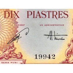 Indochine Française - Vietnam - Pick 107 - 10 piastres - Série R16 - 1953 - Etat : TTB