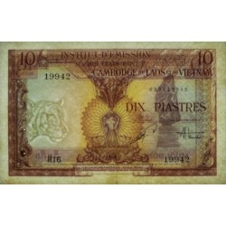 Indochine Française - Vietnam - Pick 107 - 10 piastres - Série R16 - 1953 - Etat : TTB