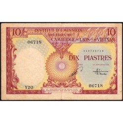 Indochine Française - Vietnam - Pick 107 - 10 piastres - Série Y20 - 1953 - Etat : TTB-