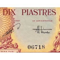 Indochine Française - Vietnam - Pick 107 - 10 piastres - Série Y20 - 1953 - Etat : TTB-