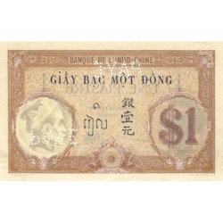 Indochine Française - Pick 48fa - 1 piastre - Série E.233 - 1921 - Faux - Etat : SUP+