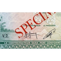 Indochine Française - Cambodge - Pick 95s - 5 piastres - Série V.7 - 1953 - Spécimen - Etat : SPL+