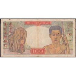 Indochine Française - Pick 82a - 100 piastres - Série J.211 - 1947 - Etat : TB-