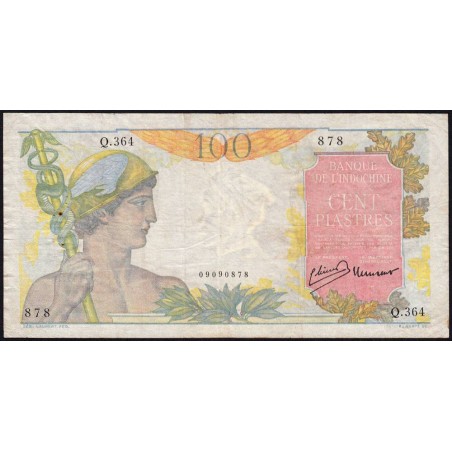 Indochine Française - Pick 82a - 100 piastres - Série Q.364 - 1947 - Etat : TB+