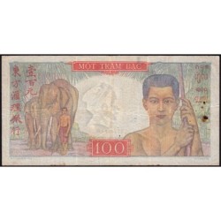 Indochine Française - Pick 82a - 100 piastres - Série E.565 - 1947 - Etat : TB