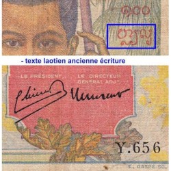 Indochine Française - Pick 82a - 100 piastres - Série Y.656 - 1947 - Etat : B