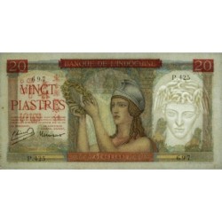 Indochine Française - Pick 81 - 20 piastres - Série P.425 - 1949 - Etat : SUP