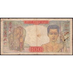 Indochine Française - Pick 82a - 100 piastres - Série P.1206 - 1947 - Etat : B+