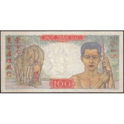 Indochine Française - Pick 82a - 100 piastres - Série Q.1569 - 1947 - Etat : TB+