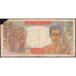 Indochine Française - Pick 82a - 100 piastres - Série A.1781 - 1947 - Etat : AB