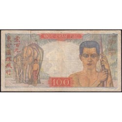Indochine Française - Pick 82b - 100 piastres - Série M.2370 - 1949 - Etat : TB