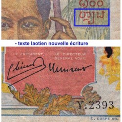 Indochine Française - Pick 82b - 100 piastres - Série Y.2393 - 1949 - Etat : B+
