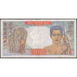 Indochine Française - Pick 82b - 100 piastres - Série N.2495 - 1949 - Etat : TTB