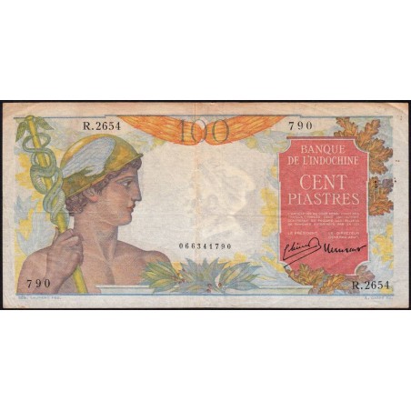 Indochine Française - Pick 82b - 100 piastres - Série R.2654 - 1949 - Etat : TB+