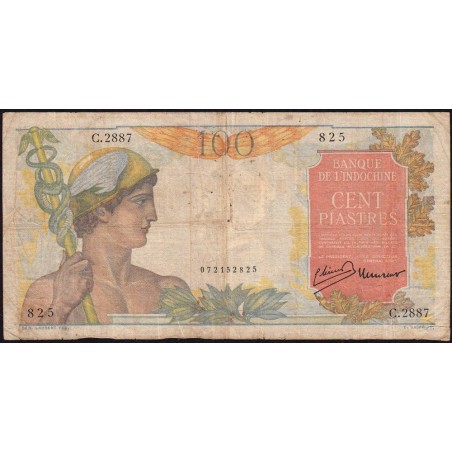 Indochine Française - Pick 82b - 100 piastres - Série C.2887 - 1949 - Etat : TB-