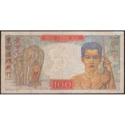 Indochine Française - Pick 82b - 100 piastres - Série O.3075 - 1949 - Etat : TB+