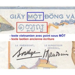 Indochine Française - Pick 54b - 1 piastre - Série F.5136 - 1937 - Etat : TTB