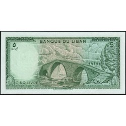 Liban - Pick 62d - 5 livres - Série ‭ط ۳٠ - 01/05/1986 - Etat : NEUF