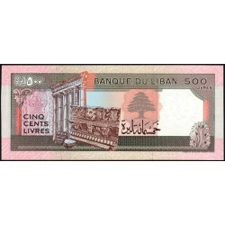 Liban - Pick 68 - 500 livres - Série ‭٠ح /٣ - 01/01/1988 - Etat : NEUF