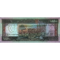 Liban - Pick 68 - 500 livres - Série ‭٠ح /٣ - 01/01/1988 - Etat : NEUF