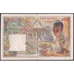 Laos - Pick 6a - 100 kip - Série V.10 - 1957 - Etat : TTB