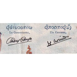 Laos - Pick 6a - 100 kip - Série V.10 - 1957 - Etat : TTB