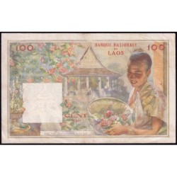 Laos - Pick 6a - 100 kip - Série M.11 - 1957 - Etat : TTB