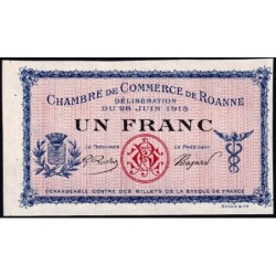 Roanne - Pirot 106-4 - 1 franc - 28/06/1915 - Spécimen - Etat : NEUF