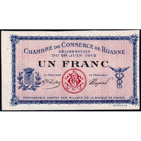 Roanne - Pirot 106-4 - 1 franc - 28/06/1915 - Spécimen - Etat : NEUF