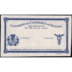 Roanne - Pirot non répertorié - 1 franc - 28/06/1915 - Epreuve type 1 - Etat : pr.NEUF