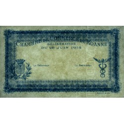 Roanne - Pirot non répertorié - 1 franc - 28/06/1915 - Epreuve type 1 - Etat : NEUF